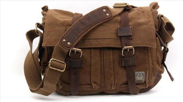 Khaki Handcrafted Leather DSLR Camera Bag SLR Camera Bag Professional ...