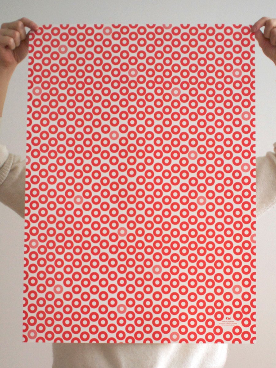 Image of 4 x Red Washers Gift Wrap