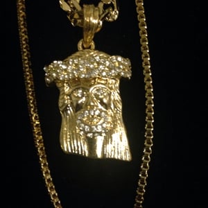 Image of Jesus piece /angel on link/box chain