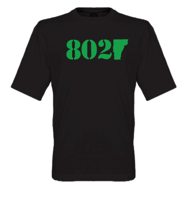 Image of Vermont 802 Classic T-Shirt - Green & Black