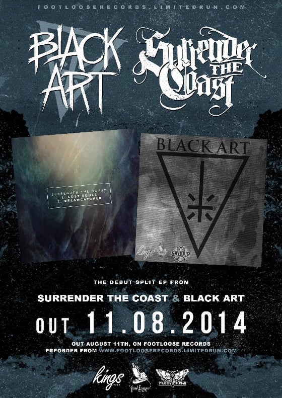 Image of SURRENDER THE COAST // BLACK ART - Split Vinyl