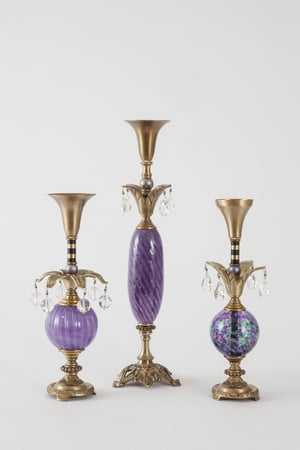 Parisian 1 Candlesticks - harlequin light