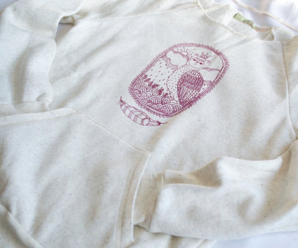 Image of +Little Owl King+ Eco Sweatshirt-Wheat