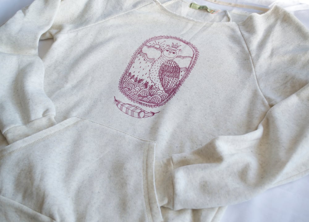 Image of +Little Owl King+ Eco Sweatshirt-Wheat