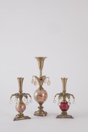 Parisian 2 Candlesticks - harlequin light