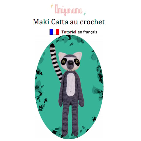 Image of Tutoriel Maki Catta au crochet au format PDF