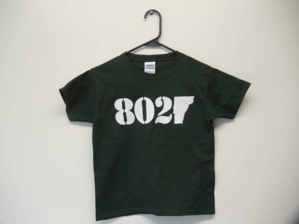 Image of Toddler & Kids (Youth) Vermont VT 802 Classic T-Shirt - White & Forest Green