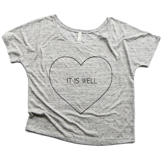 Image of IT IS WELL WHITE MARBLE WOMEN'S T-SHIRT