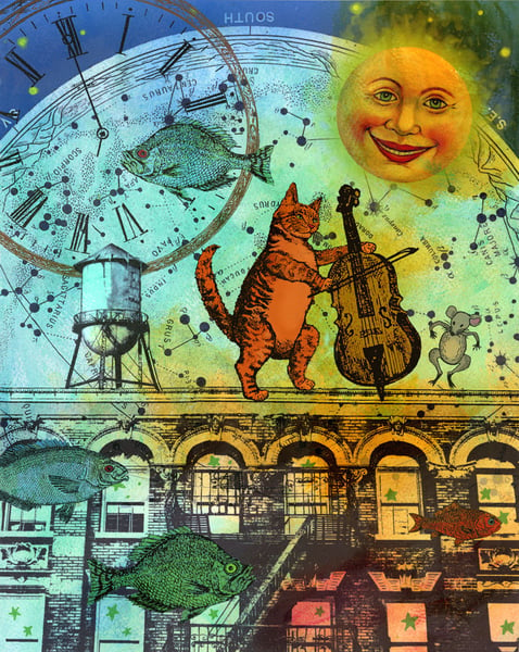 Image of Jazz Kitty and the Moon
