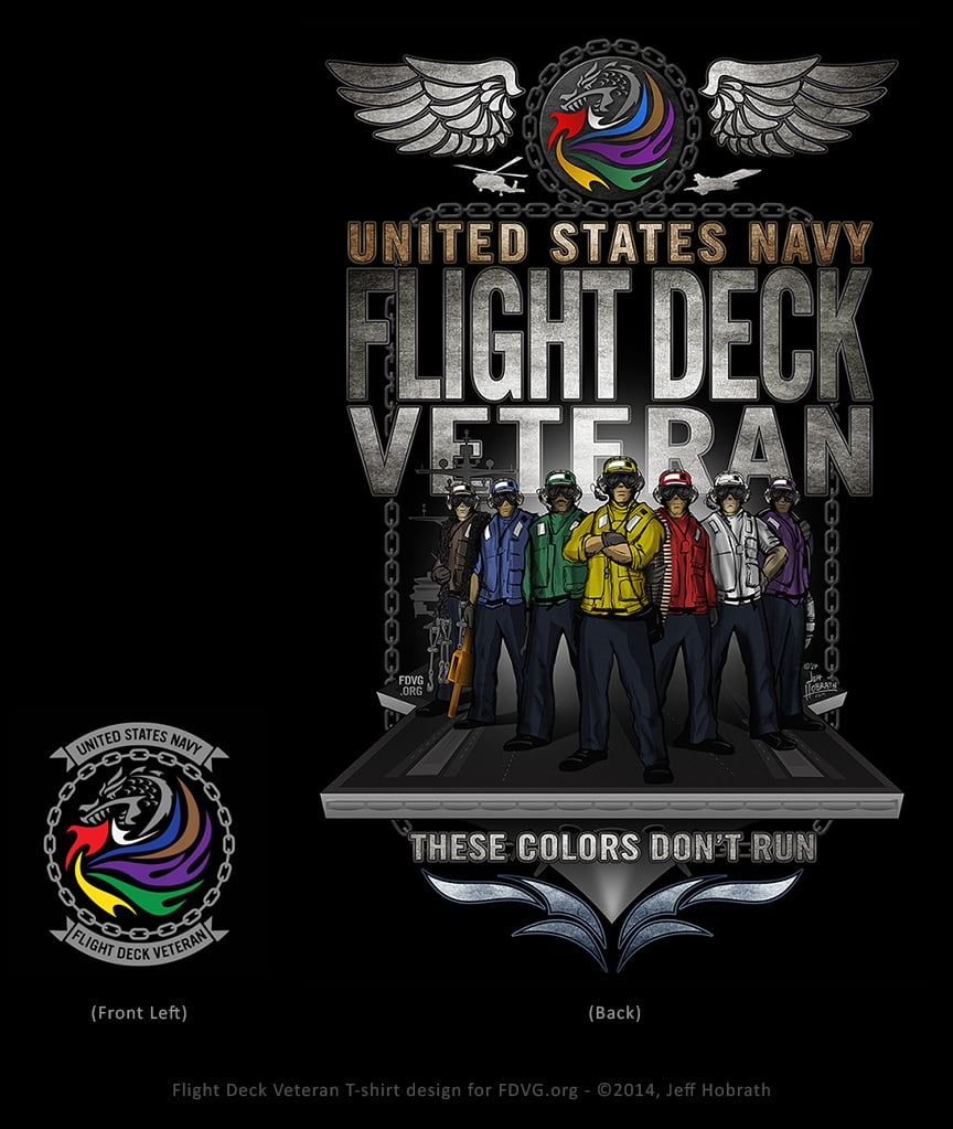 navy flight deck green shirts