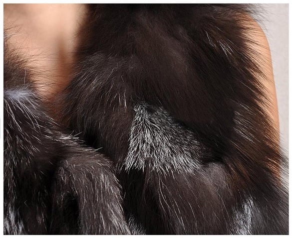 Image of Leopard Fox Fur Vest 