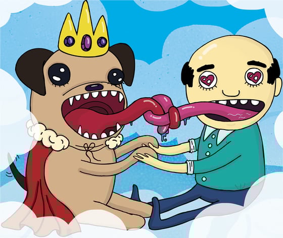 Image of I Love My Dog :} 11x 13 Print