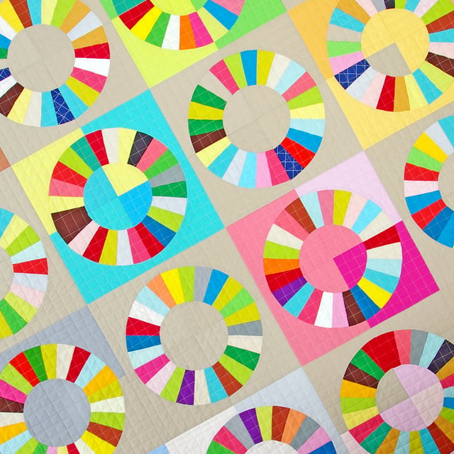 Image of Color Wheel Block - FOUNDATION PAPER PIECING PATTERN ONLY