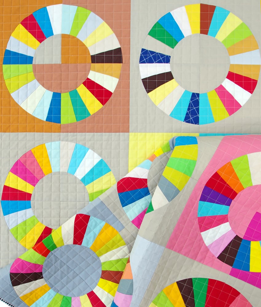 Image of Color Wheel Block - FOUNDATION PAPER PIECING PATTERN ONLY