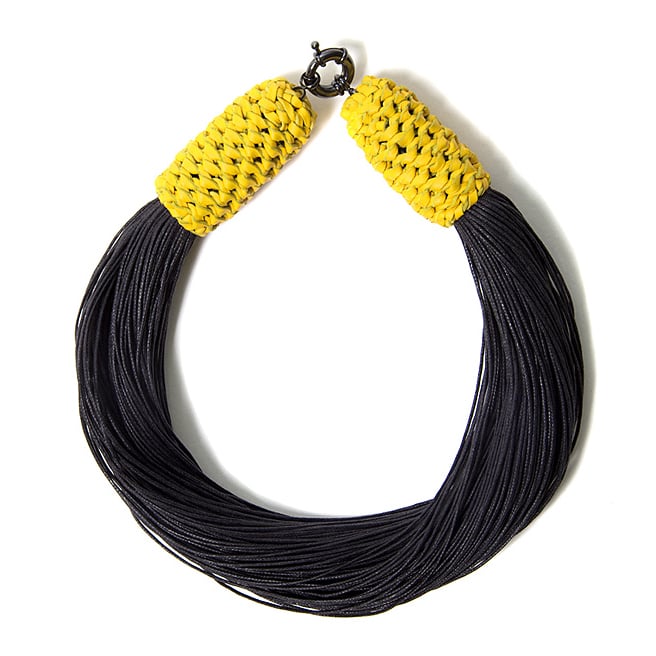 Image of "Tropics" Black & Yellow Neckpiece