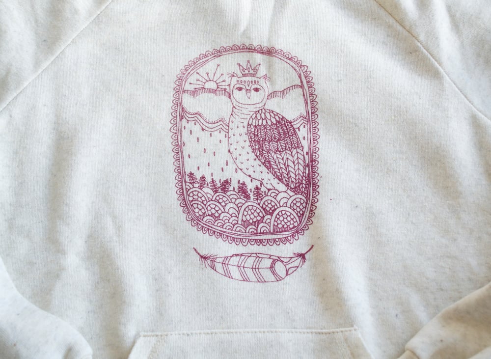 Image of +Little Owl King+ Eco Sweatshirt-Wheat