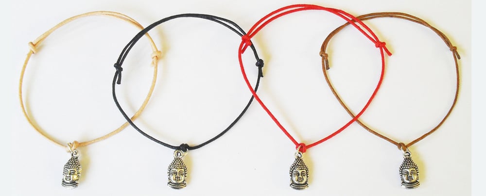 Image of Buddha Charm Cord Bracelet