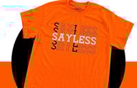 “Stacked SayLess” Tee (Fluorescent Orange/Black)