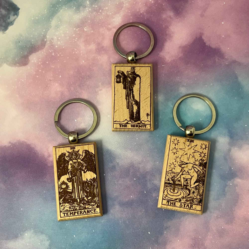 Image of Tarot Wood Keychain