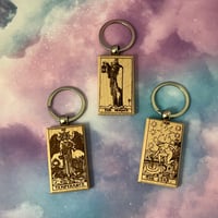 Image 2 of Tarot Wood Keychain