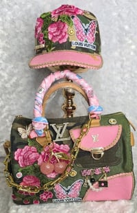 Image 1 of Pink & Camo LuV speedy with matching hat