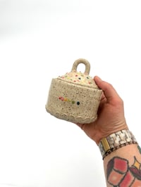 Image 2 of rainbow dot jar