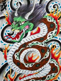Image 2 of Original Ricky Low Dragon Demon tattoo design 