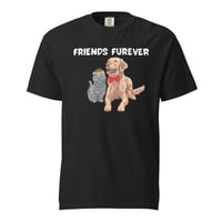 FRIENDS FUREVER Cat & Dog Black Unisex Tee 