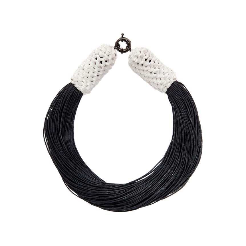 Image of "Tropics" White & Black Neckpiece