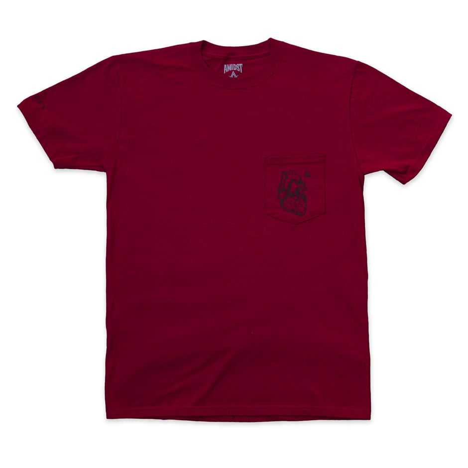 Image of Heart Pocket Tee : Red