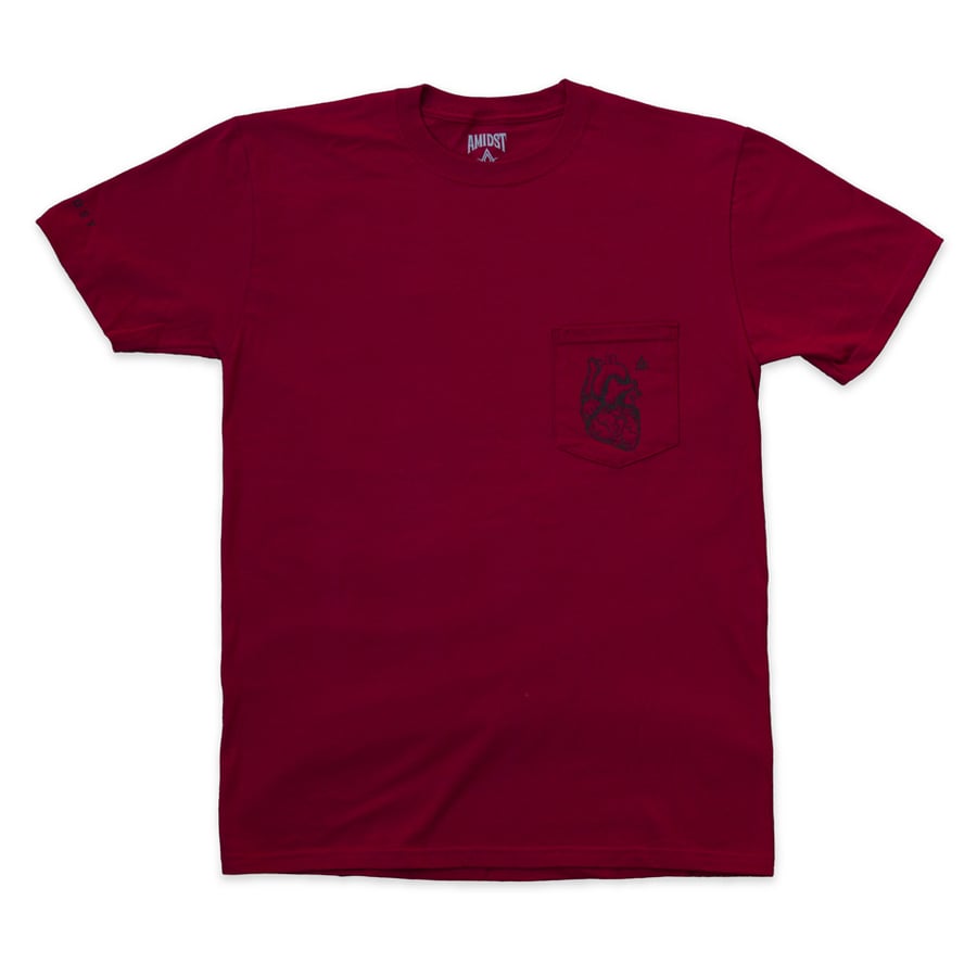 Image of Heart Pocket Tee : Red