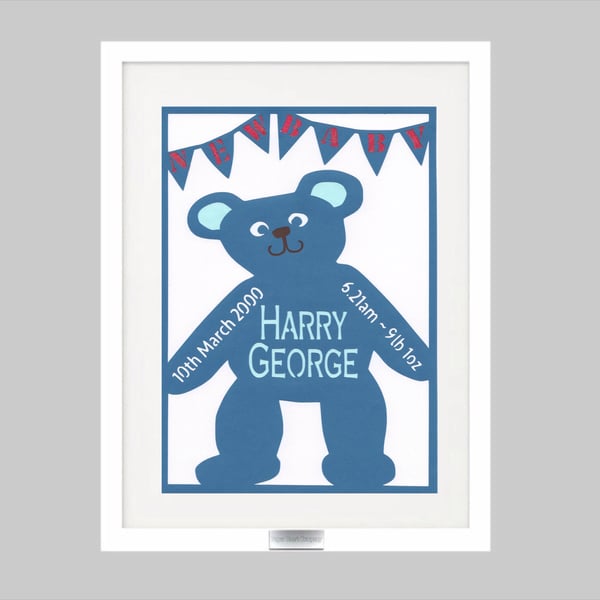 Image of New Baby ~ Teddy Bear ~ Personalised