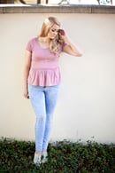 Image 1 of women's PENELOPE knit PEPLUM PDF +