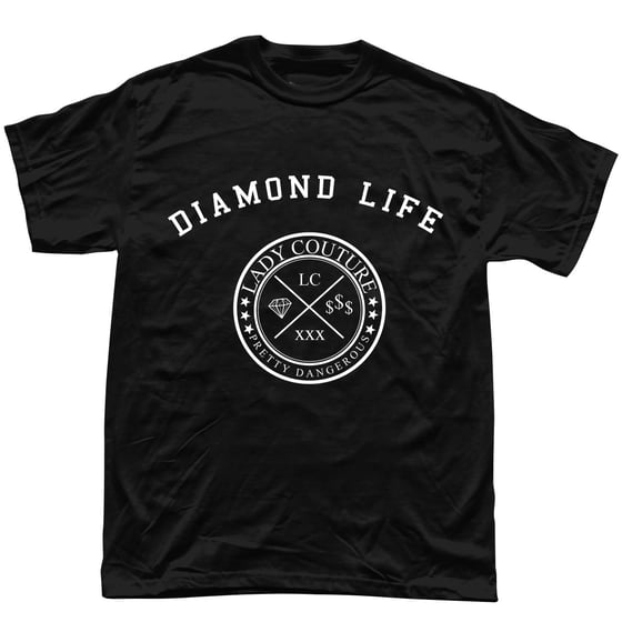Image of Lady Couture Diamond Life Black T shirt