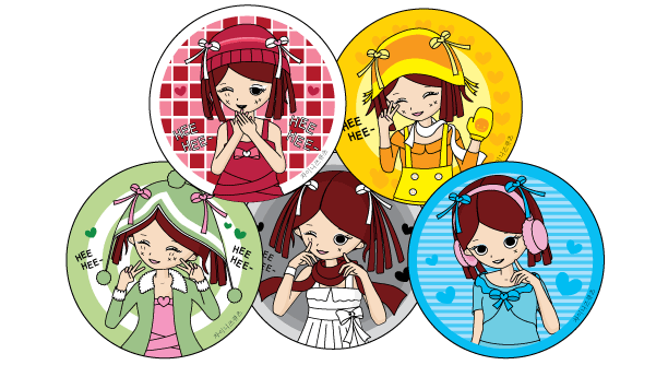 Image of 5 Stickers Pack with Piupiu - 2015