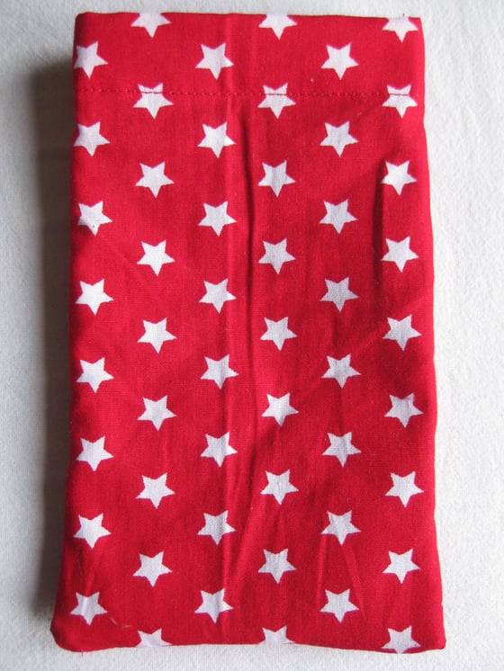 Image of Starry red mobile phone pouch