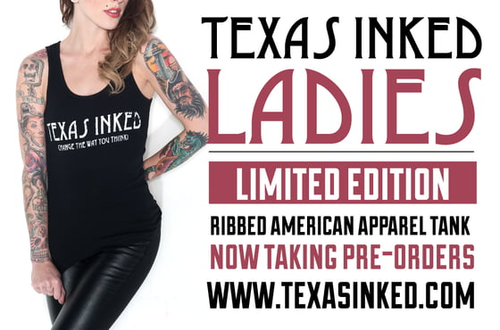 Image of Texas Inked ribbed ladies tank