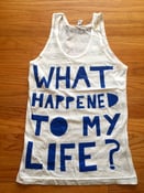 Image of WHTML striped Heather Tank Top- BLUE