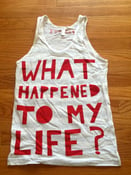 Image of WHTML striped Heather Tank Top- RED