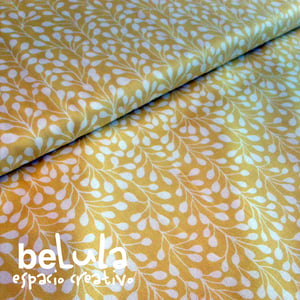 Image of Tela algodón patchwork: Floreada amarillo claro