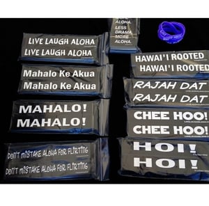 Image of Live Laugh Aloha Mini-Bumper Stickers