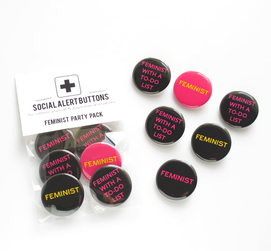 Image of FEMINIST PARTY PACK Button Badges