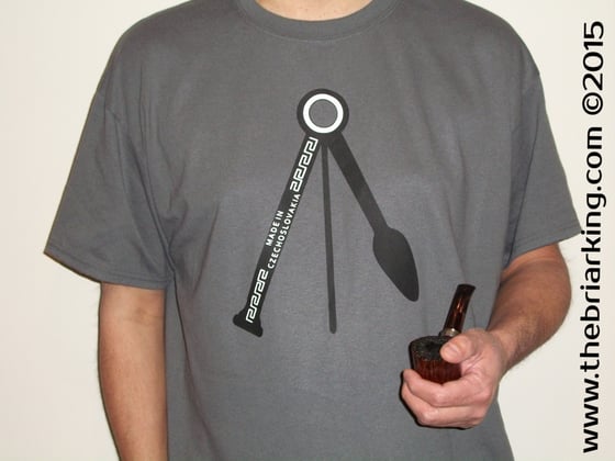 Image of T Shirt with Old School CZECH Pipe Tamper Tool Print