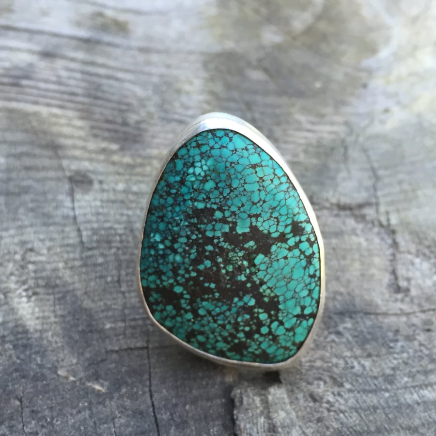 Image of TURQUOISE AND SILVER RING