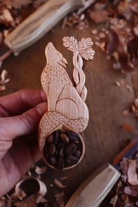 Image 6 of Wolf and Entwined Oak Tree~ Coffee Scoop 