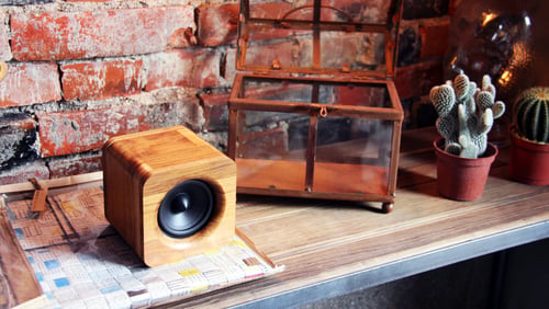 Image of Min622 portable bluetooth speaker-teak