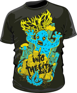 Image of Blue 'Into The City' Monster T-Shirt