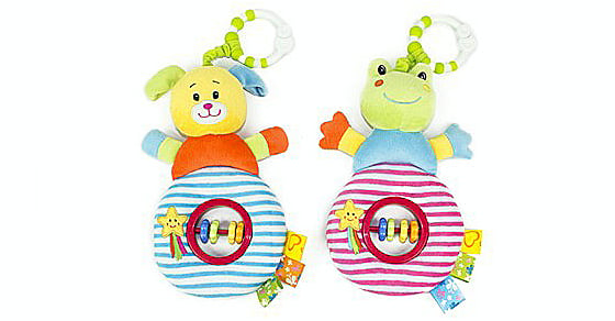 Image of Colourful Plush Attachable Cot/Pram Toys