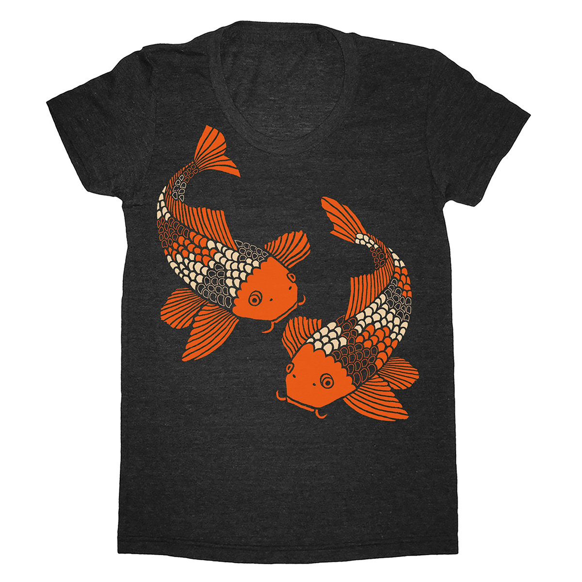 Koi fish Orange camo D all over printing shirts for men and women