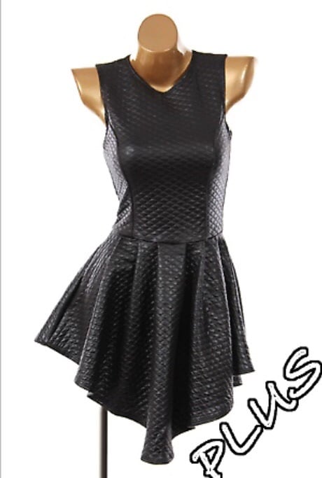 Image of Textured Black Dress